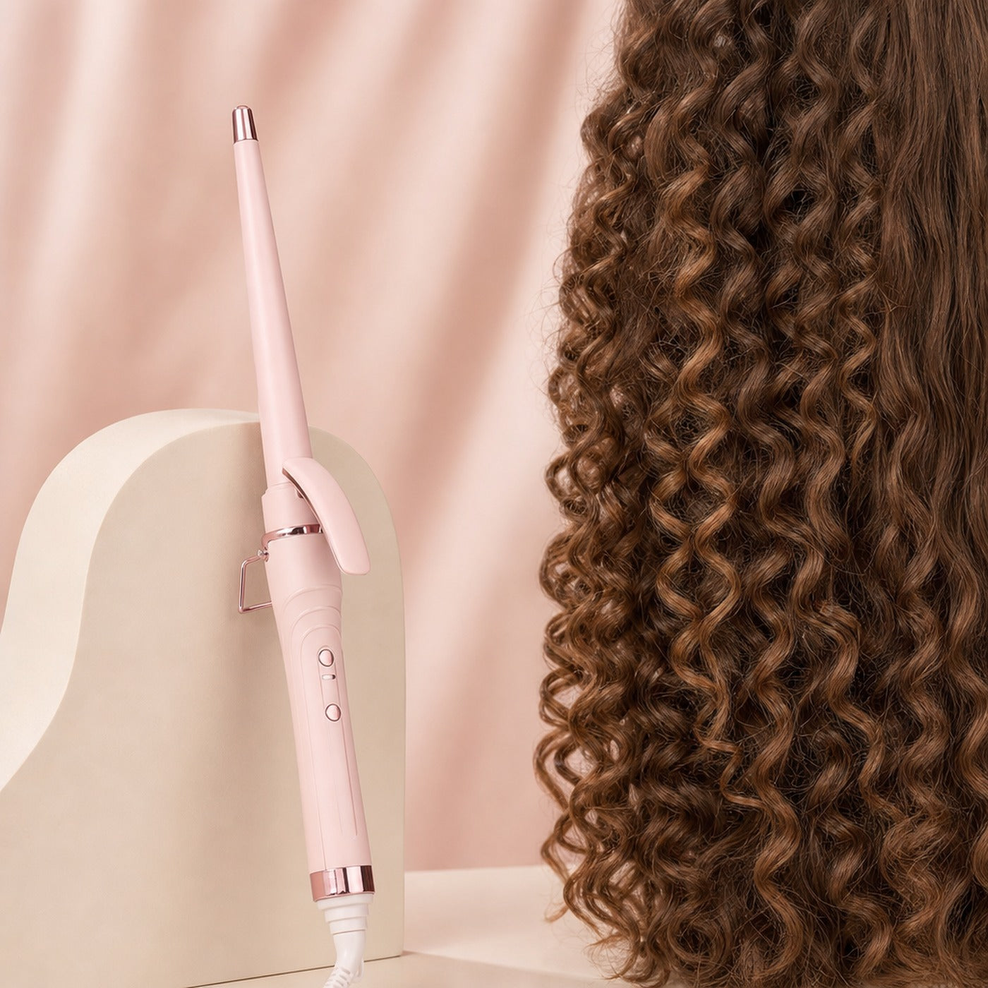 LuxeTiny 9mm Hair Styling Tool — styling result reference