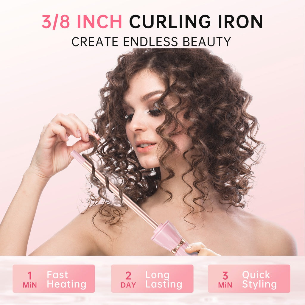 Pink 9mm curling wand hover