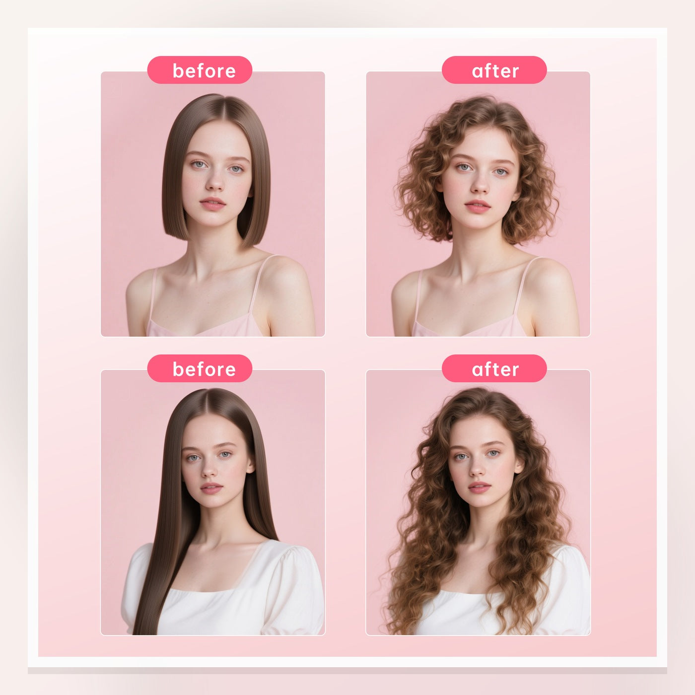 LuxeTiny 9mm Hair Styling Tool — Pink — In the box