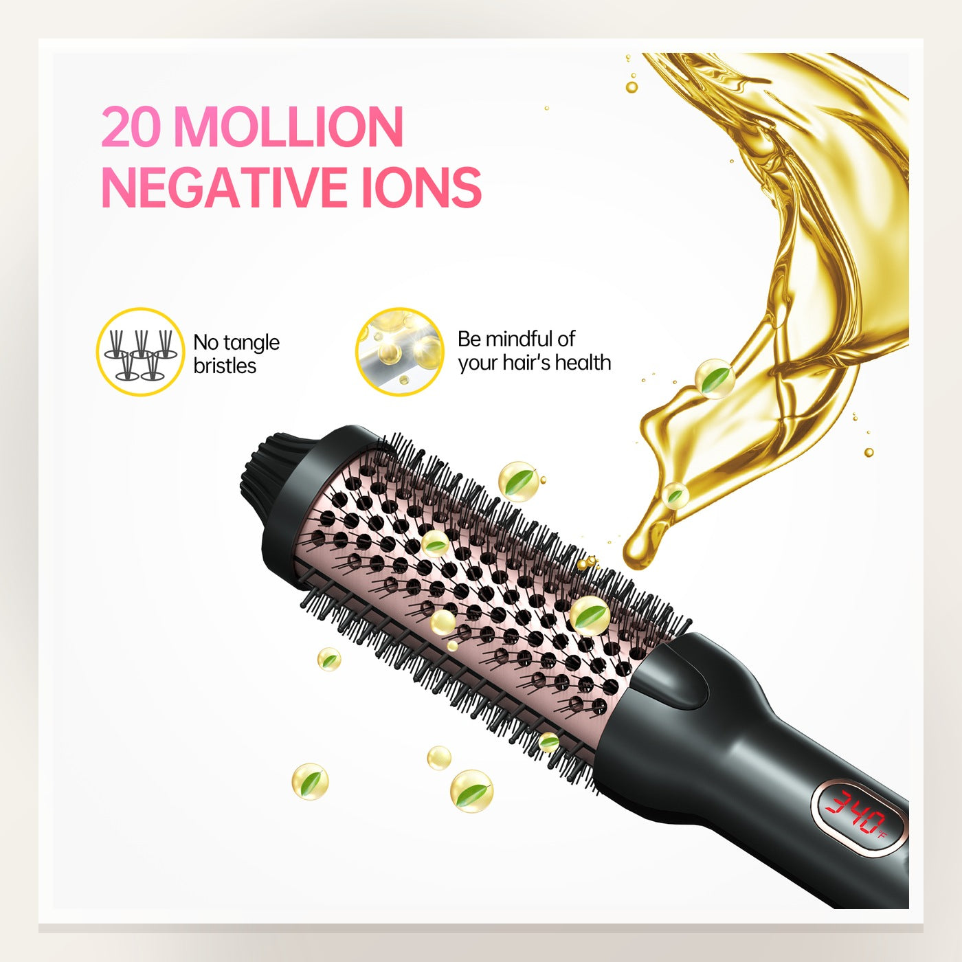 LuxeLift Heated Thermal Brush — Full product view