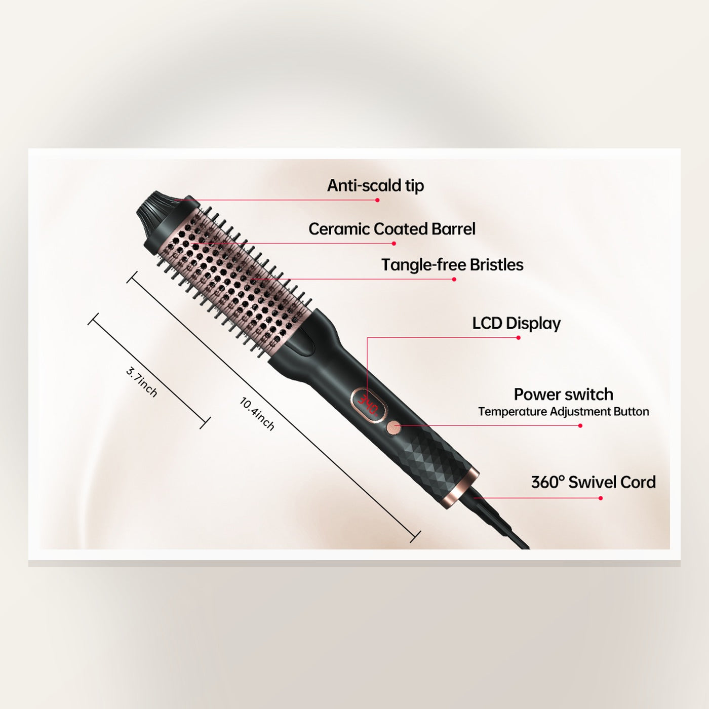 LuxeLift Heated Thermal Brush — In the box