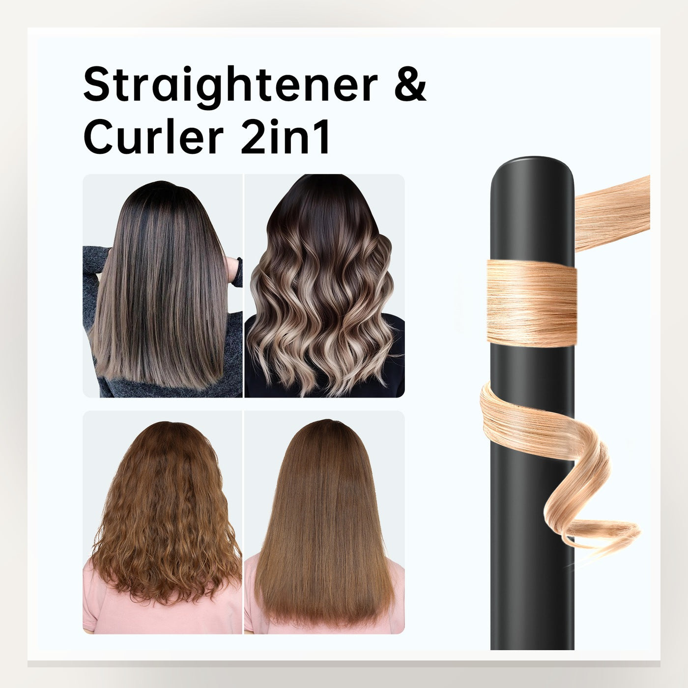 Onyx Mini Ceramic Flat Iron — Styling result
