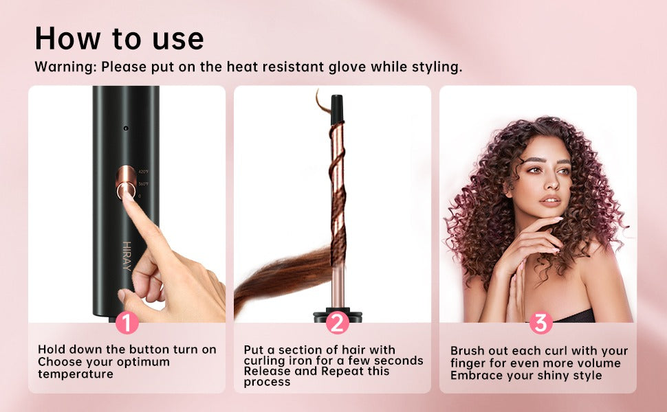 LuxeTiny 9mm Curling Iron — Black source detail image 1